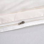 Hush Haven Set of 6 Cotton Solid Colour Duvet Cover Set- 2 Pillowcases, 1 Duvet Cover - 1 Fitted Sheet (Size 200x200cm) - Off White