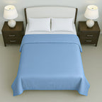 Hush Haven Soft - Breathable Bamboo Viscose Quilt with Quilting (Size 200x200) - Light Blue