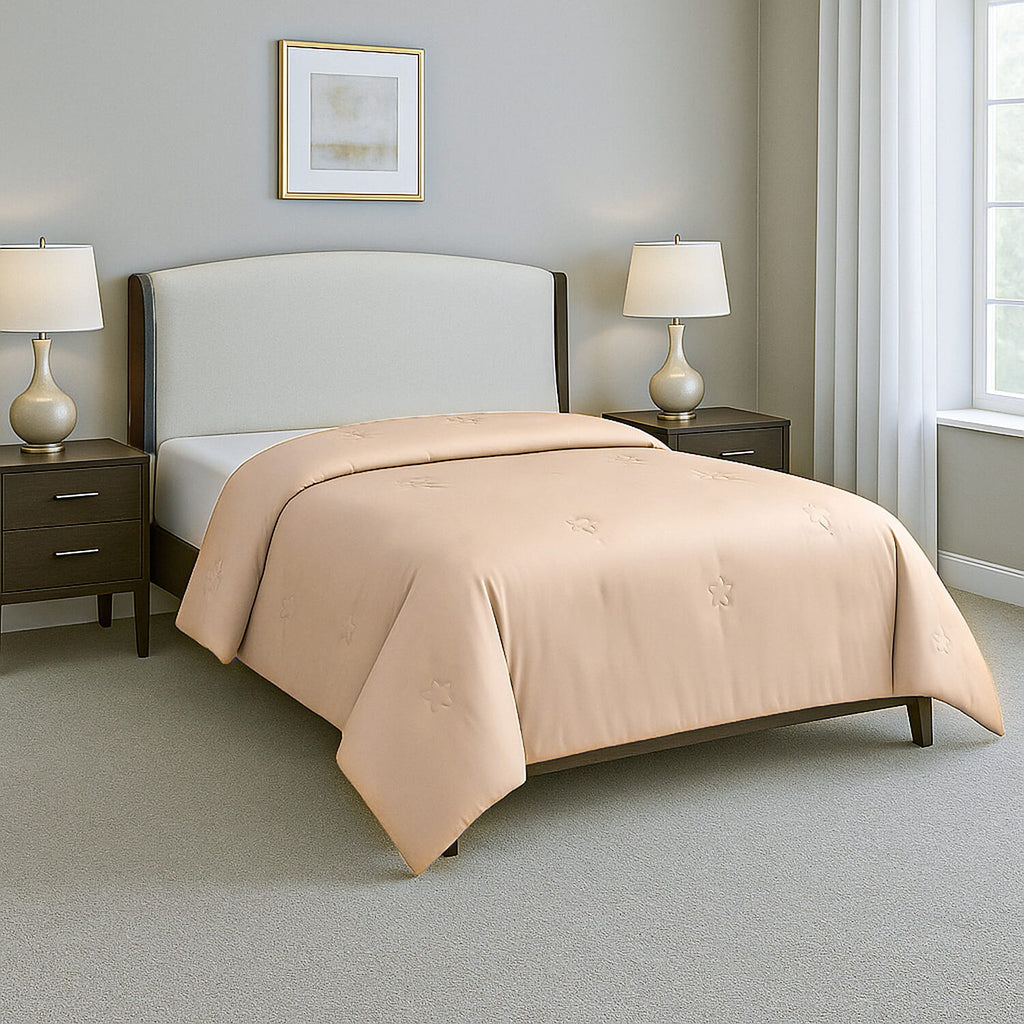 Hush Haven Soft - Breathable Bamboo Quilt with Quilting (Size King) - Beige