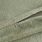 Hush Haven 4 Piece Luxury Teddy Fleece Duvet Cover Set - Inc. 1 Duvet Cover, 1 Fitted Sheet with 2 Pillowcases (Double) - Green