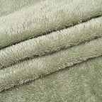 Hush Haven 4 Piece Luxury Teddy Fleece Duvet Cover Set - Inc. 1 Duvet Cover, 1 Fitted Sheet with 2 Pillowcases (Double) - Green