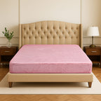 Hush Haven 4 Piece Luxury Teddy Fleece Duvet Cover Set - Inc. 1 Duvet Cover, 1 Fitted Sheet with 2 Pillowcases (Double) - Pink