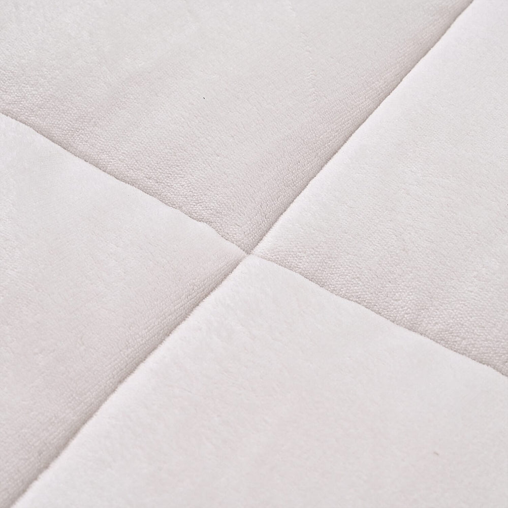Hush Haven Super Soft Teddy Fleece 6-Piece Comforter Set - Inc. 2 Taffeta Jacquard - 2 Crystal Velvet Pillowcases, Fitted Sheet and a Comforter (Double) - White