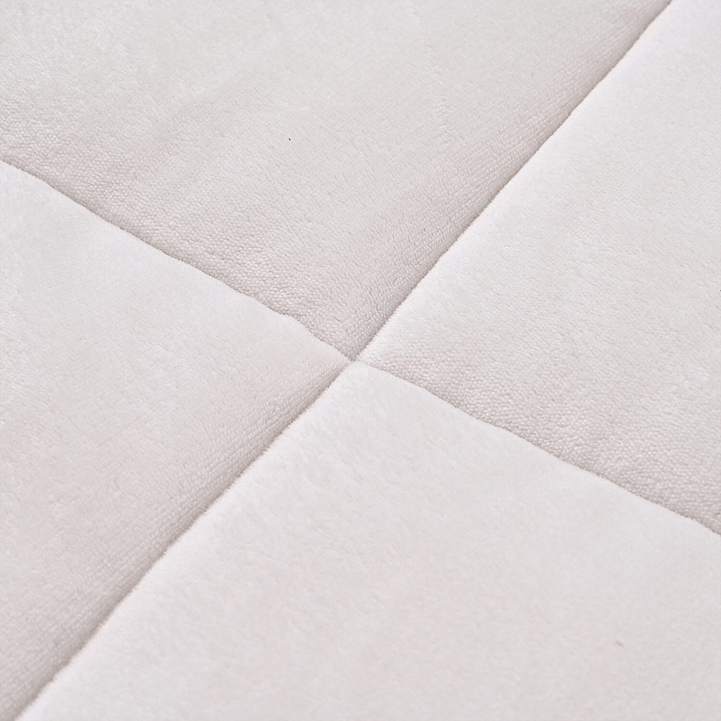 Hush Haven Super Soft Teddy Fleece 6-Piece Comforter Set - Inc. 2 Taffeta Jacquard - 2 Crystal Velvet Pillowcases, Fitted Sheet and a Comforter (Double) - White