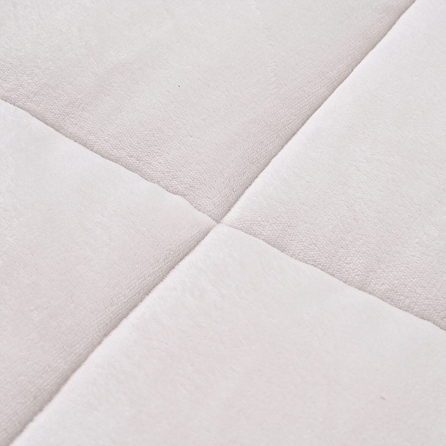 Hush Haven Super Soft Teddy Fleece 6-Piece Comforter Set - Inc. 2 Taffeta Jacquard - 2 Crystal Velvet Pillowcases, Fitted Sheet and a Comforter (Double) - White