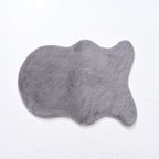HUSH HAVEN Cosy Faux Fur Accent Rug (90 x 60 cm) - Grey