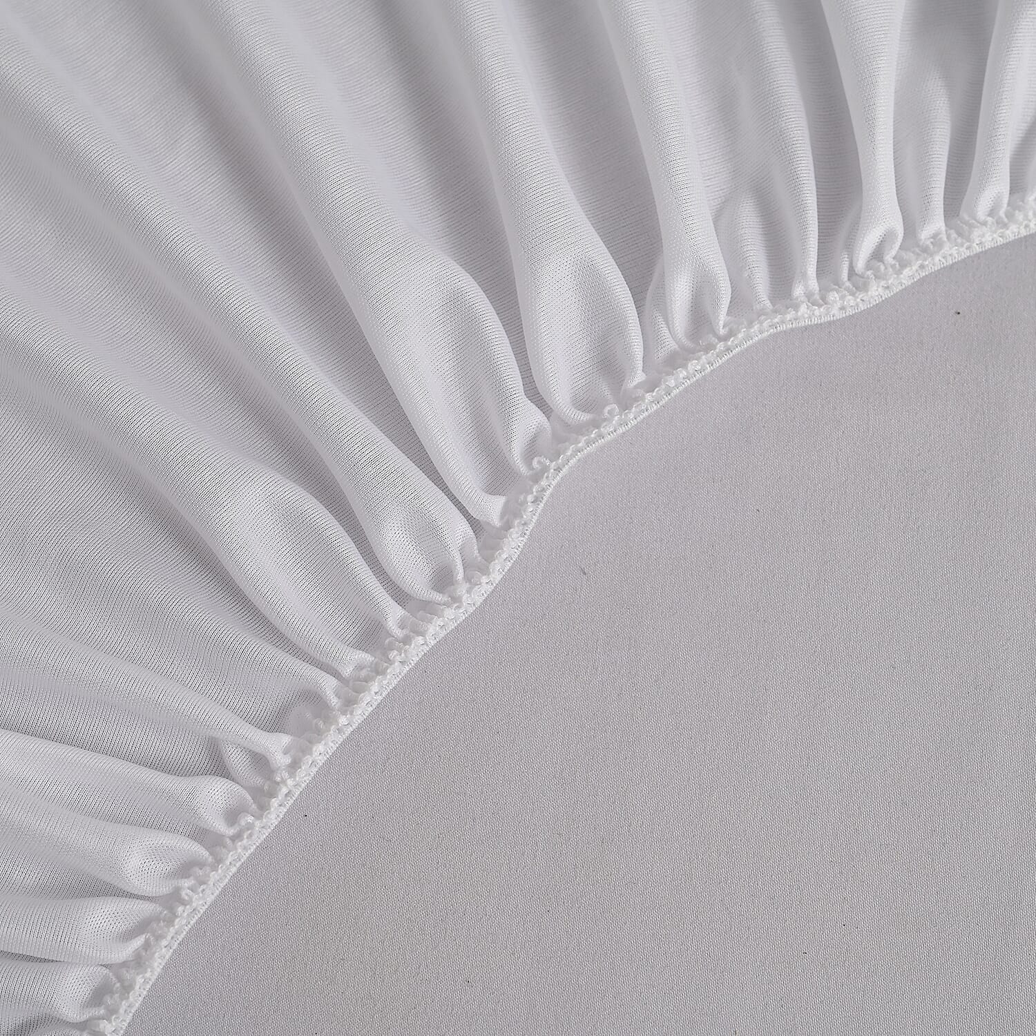Hush Haven Tencel Waterproof Mattress Protector (Size 180 x 200 cm) - White