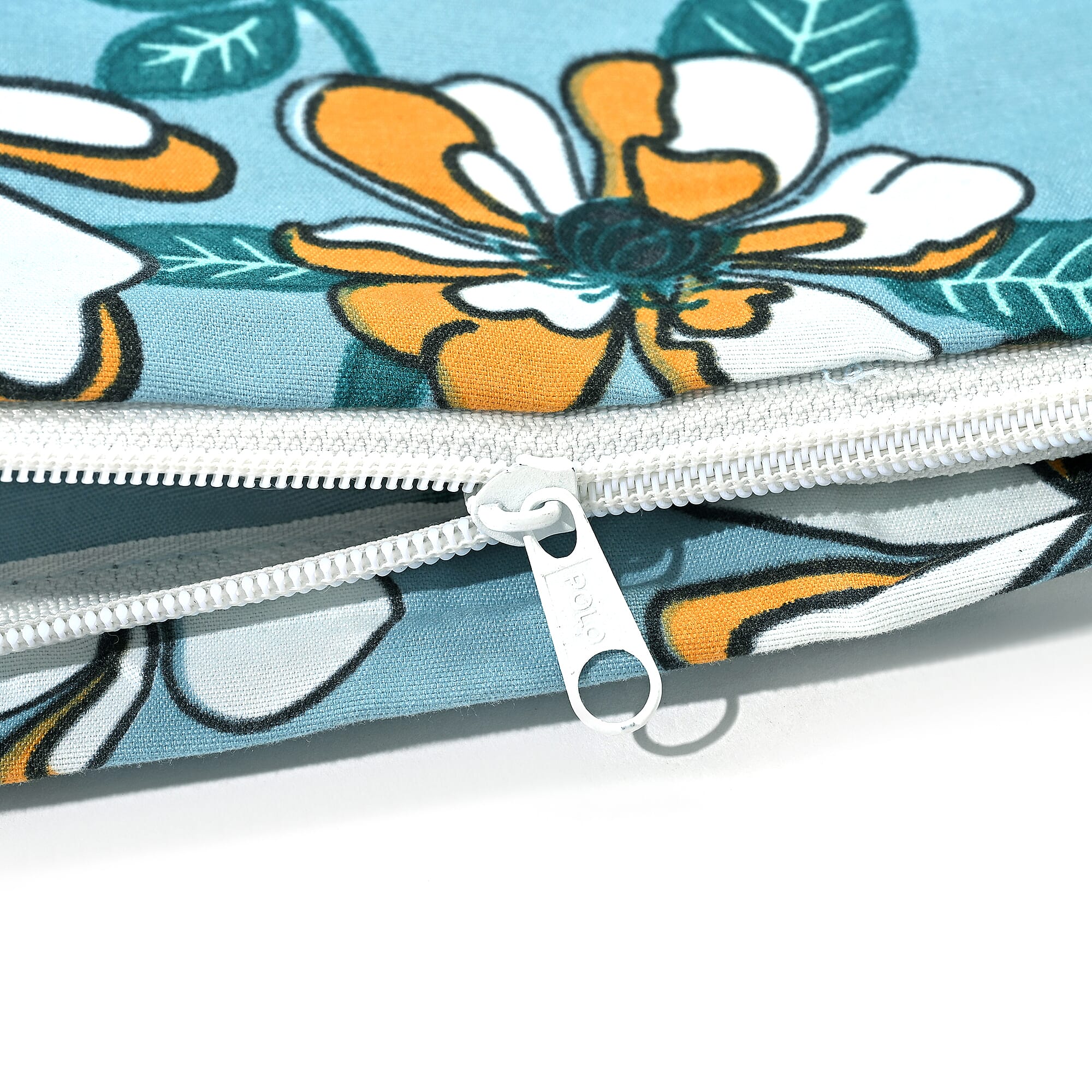 Hush Heaven 3-Piece Floral Print Duvet Set with Pillow Covers - Storage Bag (Size King) - Blue