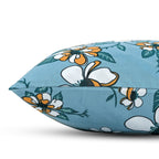 Hush Heaven 3-Piece Floral Print Duvet Set with Pillow Covers - Storage Bag (Size King) - Blue