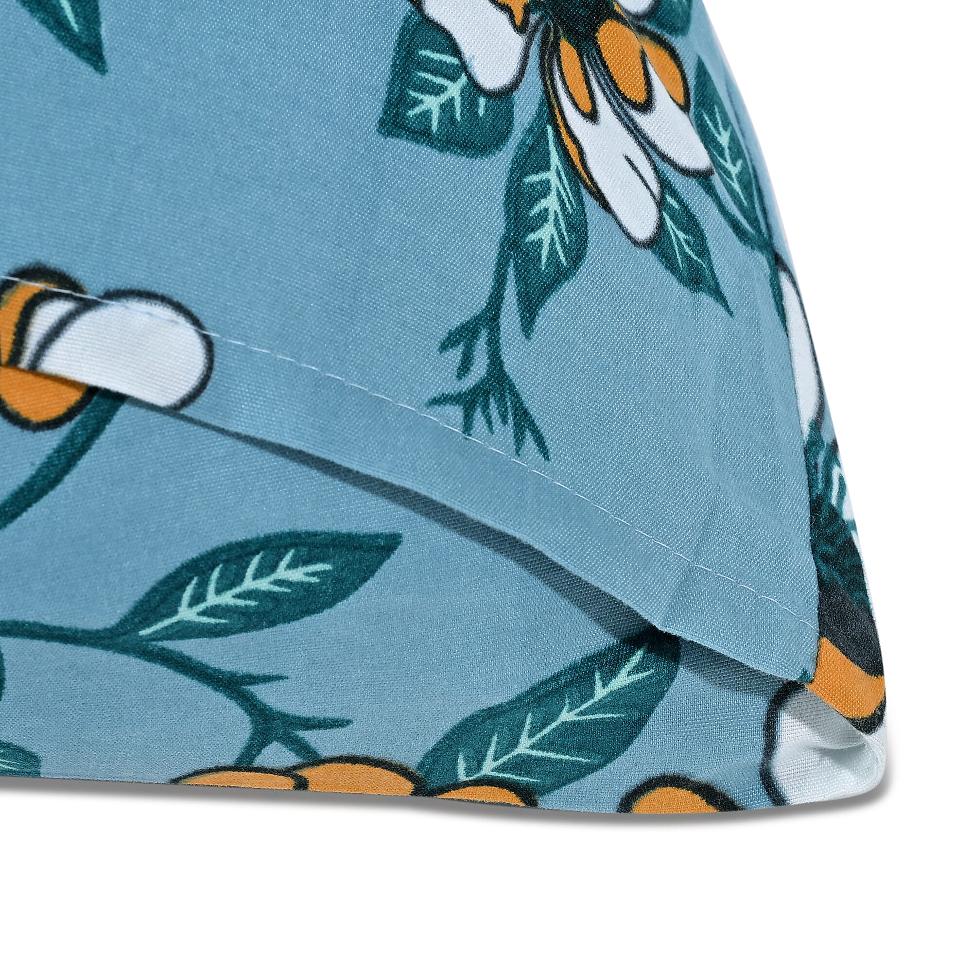 Hush Heaven 3-Piece Floral Print Duvet Set with Pillow Covers - Storage Bag (Size King) - Blue
