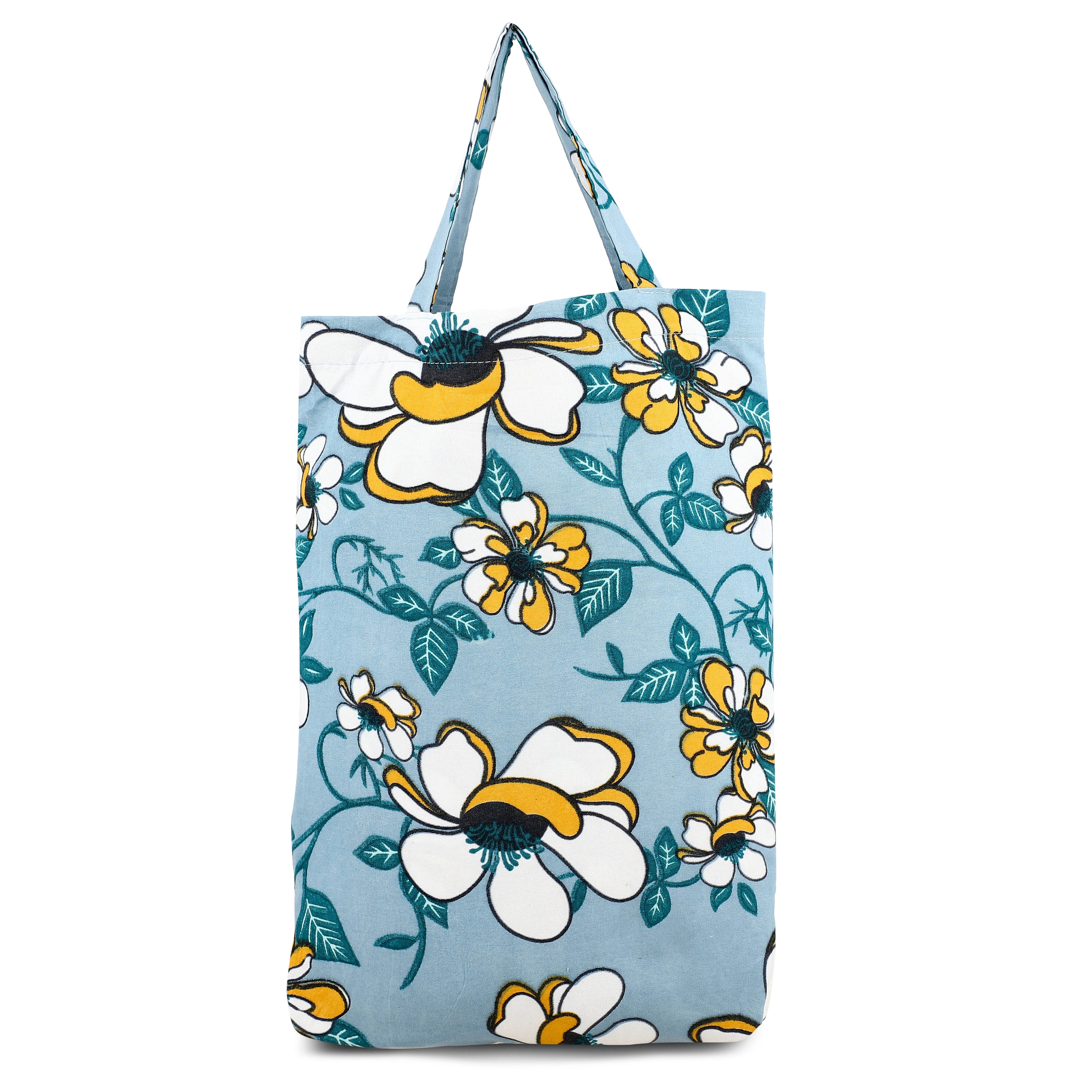 Hush Heaven 3-Piece Floral Print Duvet Set with Pillow Covers - Storage Bag (Size King) - Blue