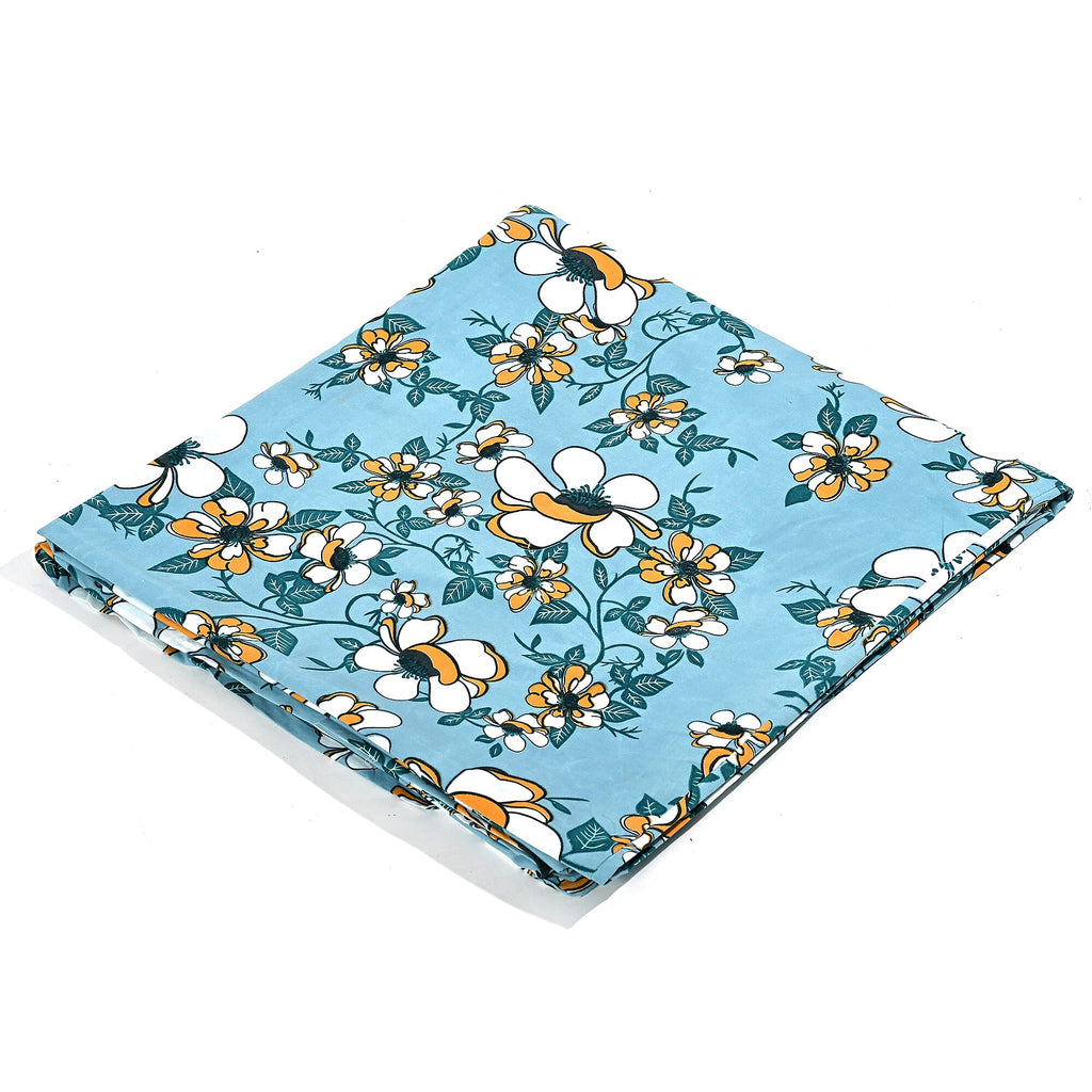 Hush Heaven 3-Piece Floral Print Duvet Set with Pillow Covers - Storage Bag (Size King) - Blue