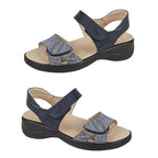 IRIS Low Wedge Wide Fitting Sandal (Size 4) - Navy