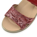 IRIS Low Wedge Wide Fitting Sandal (Size 4) - Red
