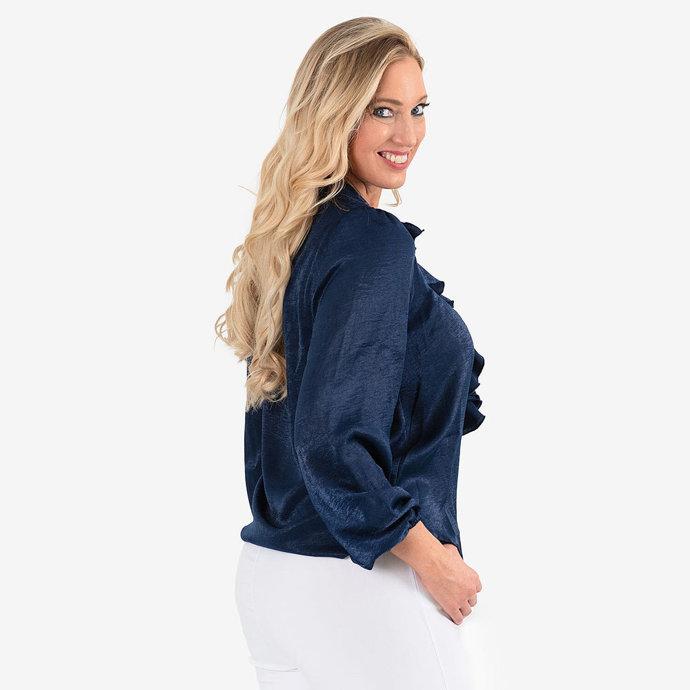 IW  Blouse (Size - 12) - Blue