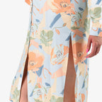 Closeout Deal - Floral Printed Belted Dress (Size - 12) - Pink