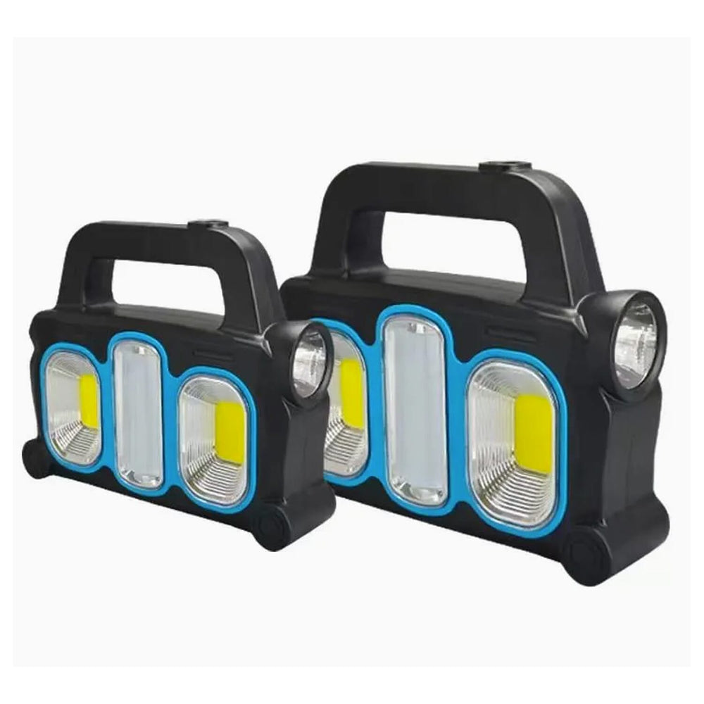 Solar Rechargeable Searchlight (2400mAh Lithium Battery Inc.) - Black