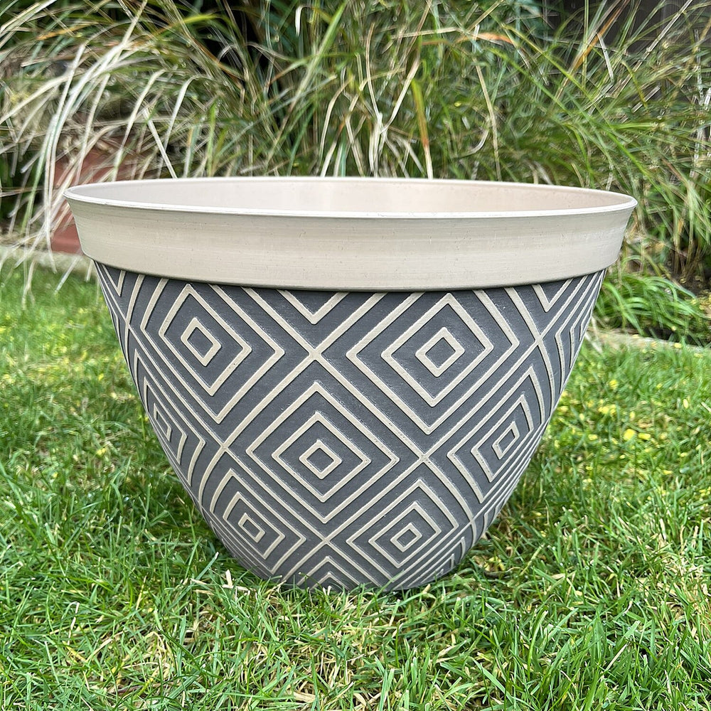 Your Ideal Cappucino Coloured  Planter 30cm wide x  22cm tall - Brown