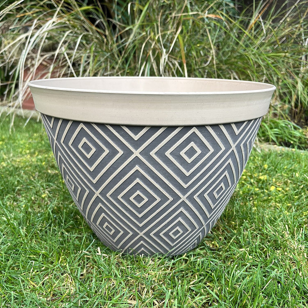 Your Ideal Cappucino Coloured  Planter 30cm wide x  22cm tall - Brown