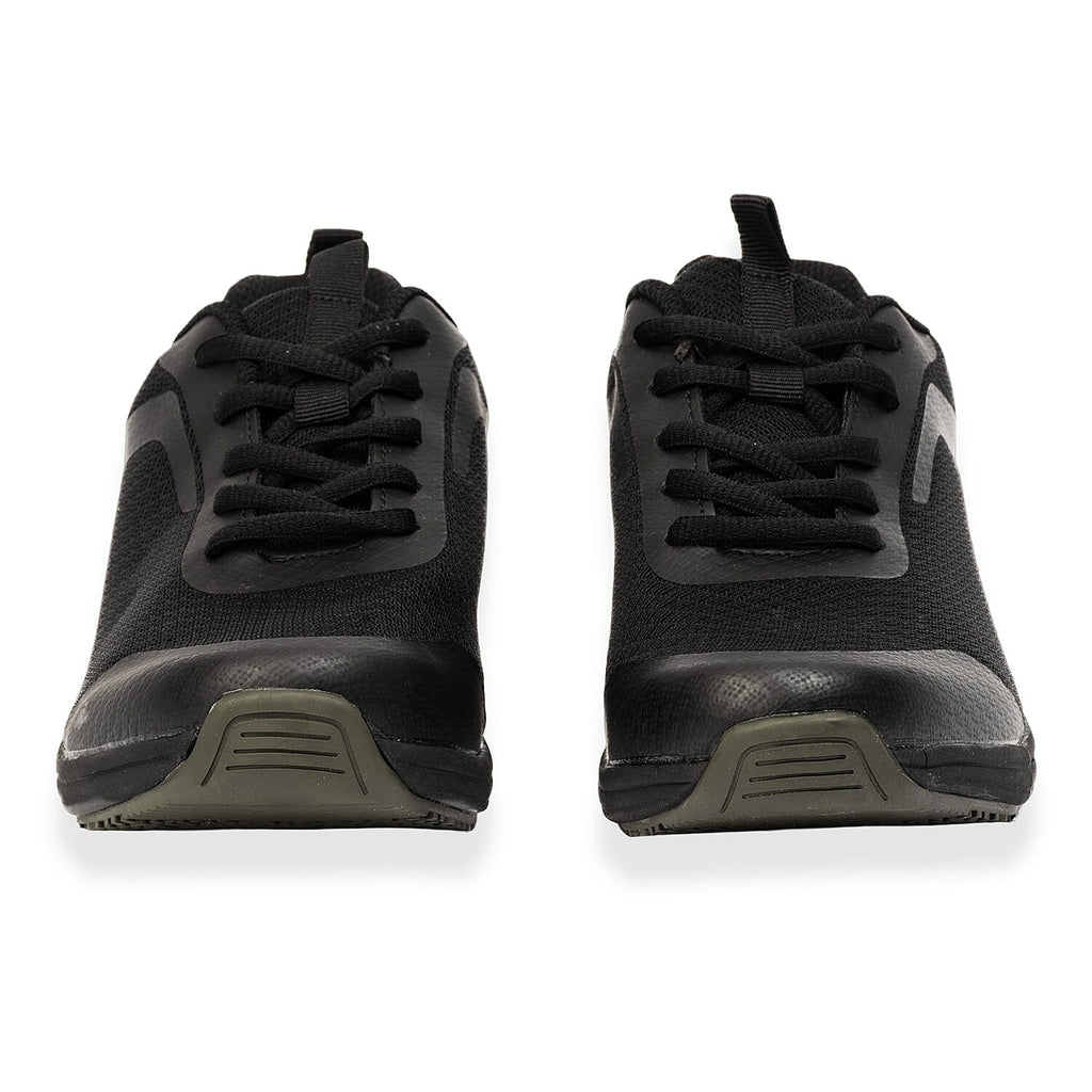 Luginger Mens Textured Lace-Up Trainers (Size - 5.5) - Black
