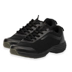 Luginger Mens Textured Lace-Up Trainers (Size - 5.5) - Black