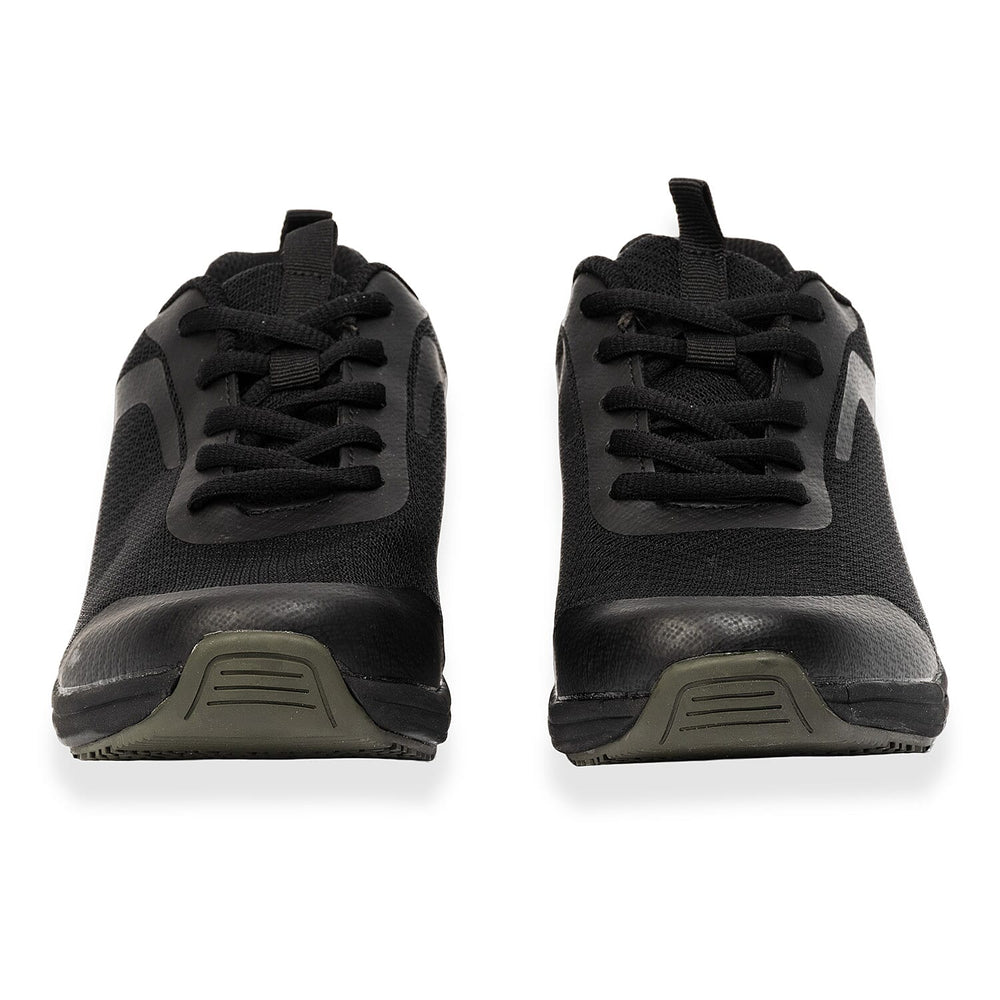 Luginger Mens Textured Lace-Up Trainers (Size - 5) - Black