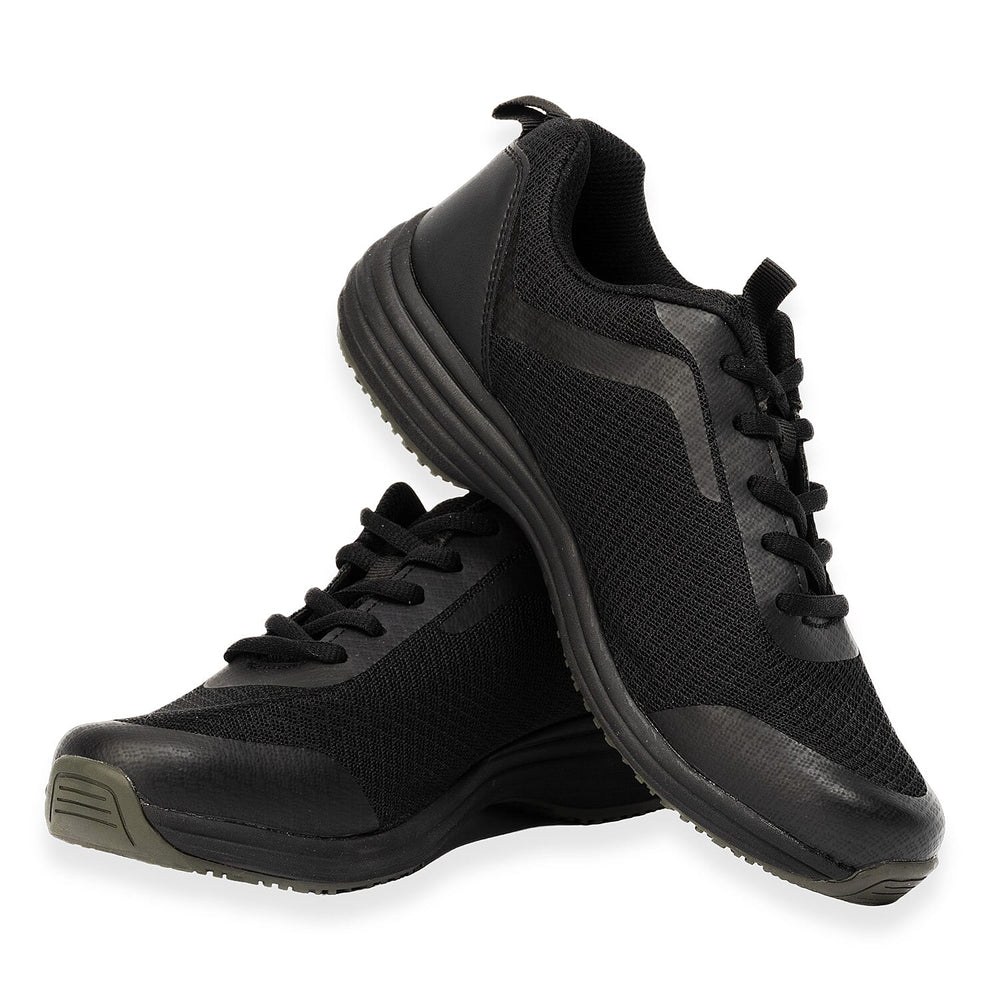 Luginger Mens Textured Lace-Up Trainers (Size - 5) - Black