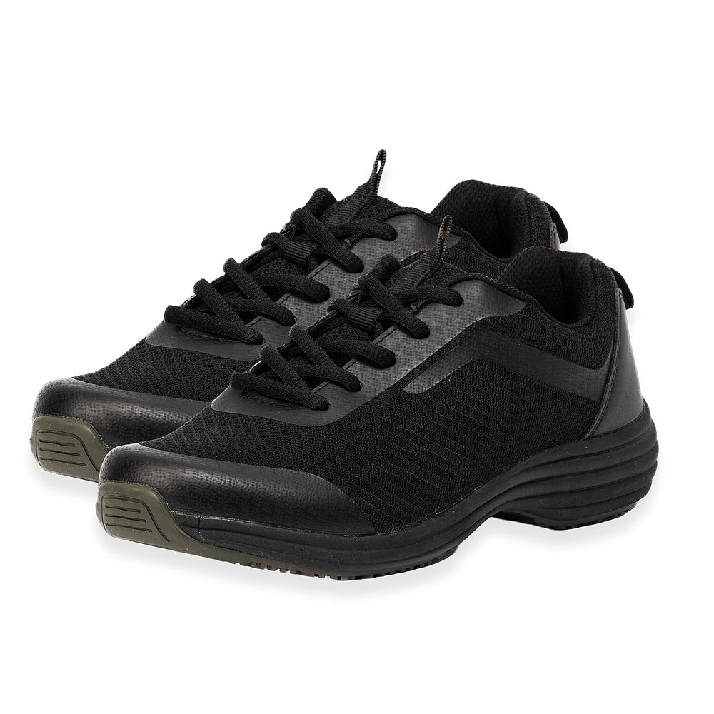Luginger Mens Textured Lace-Up Trainers (Size - 5) - Black