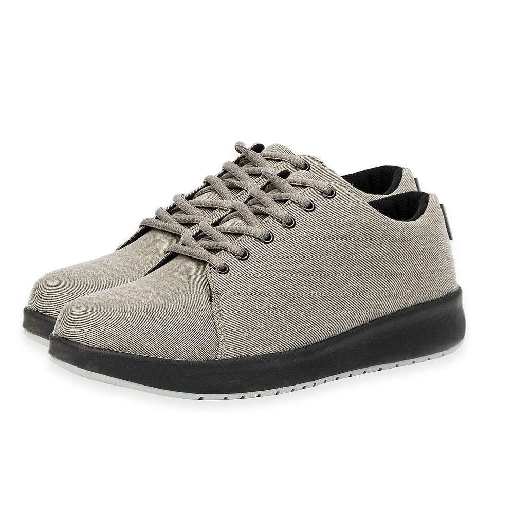 Luginger Mens Textured Lace-Up Trainers (Size - 7) - Grey
