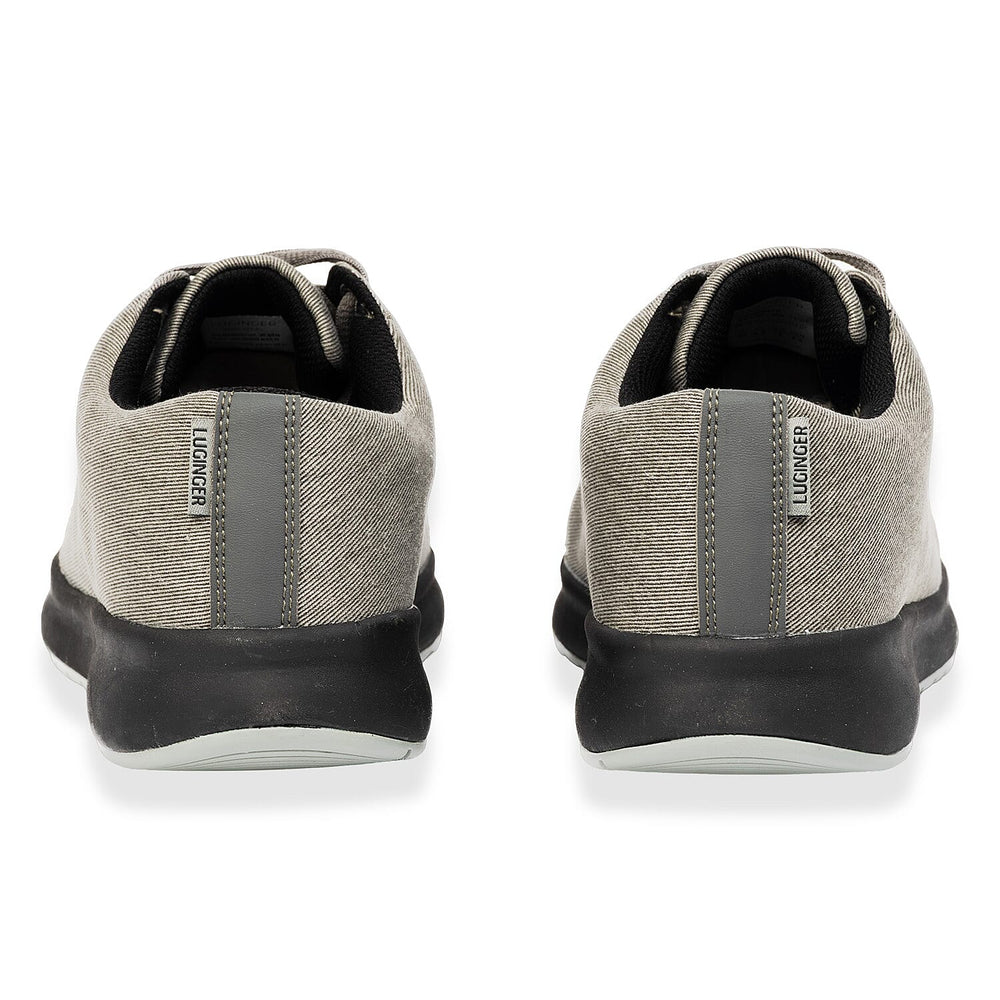 Luginger Mens Textured Lace-Up Trainers (Size - 7) - Grey