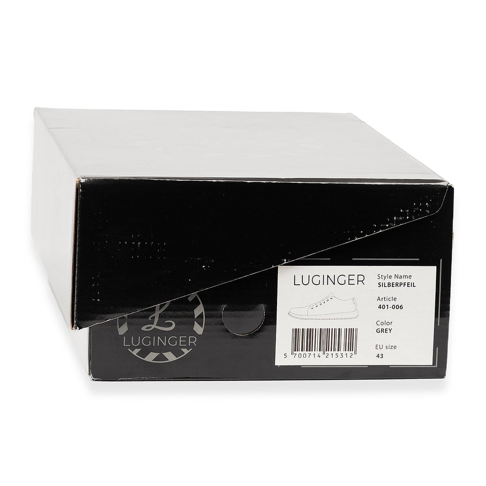 Luginger Mens Textured Lace-Up Trainers (Size - 7) - Grey