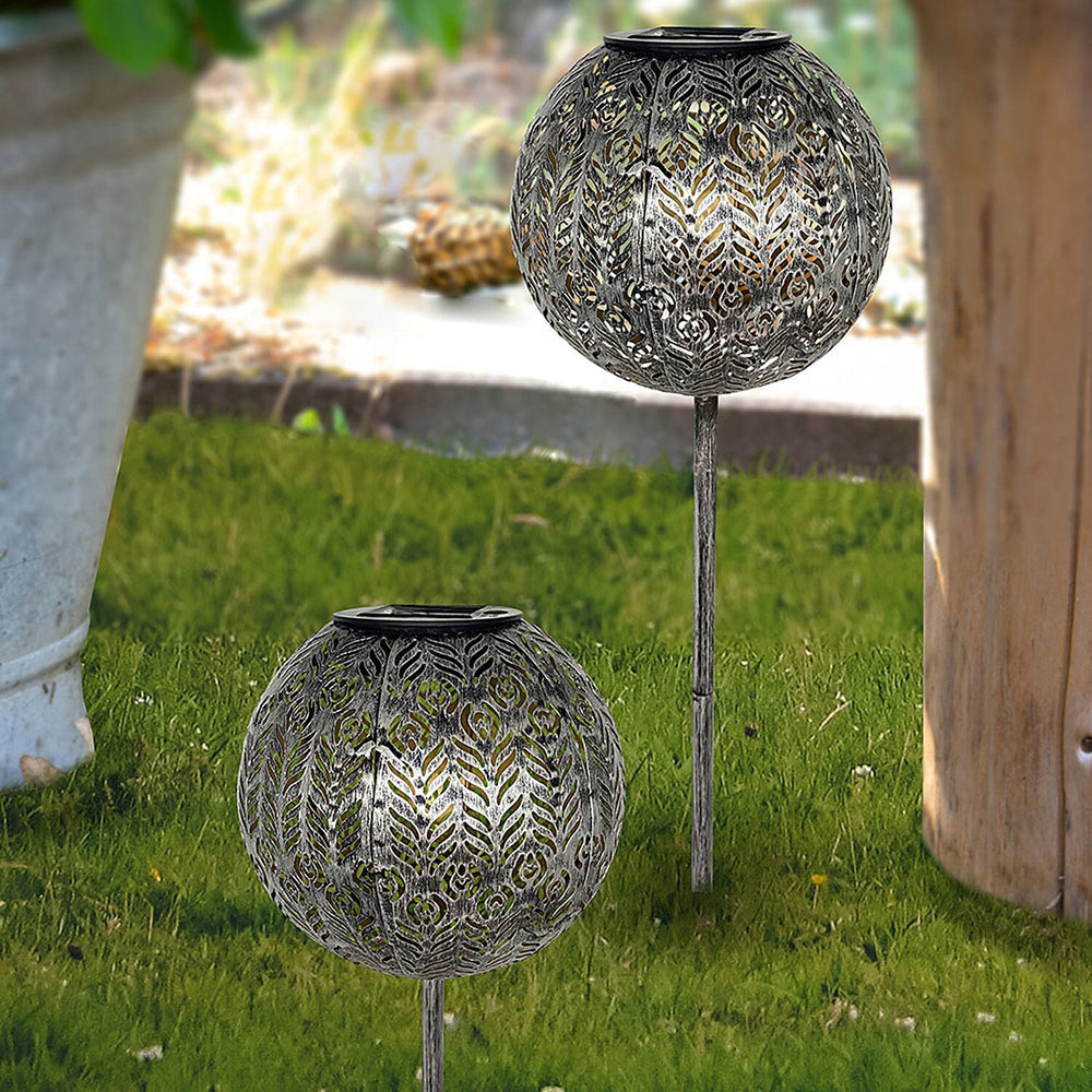 LED Solar Garden Ball Lights - Black