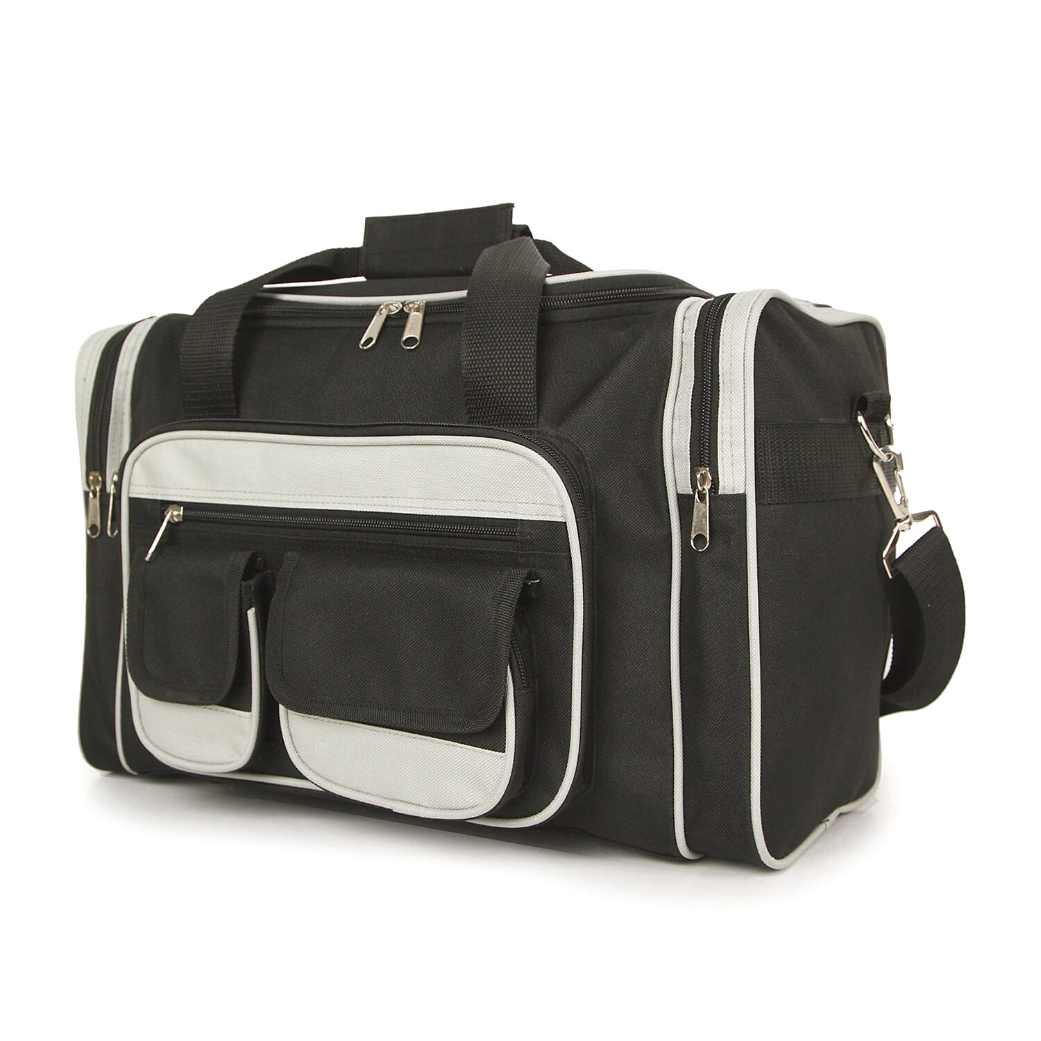 IW PU Travel Bag (Size 27x20x41 cm) - Black Light Grey