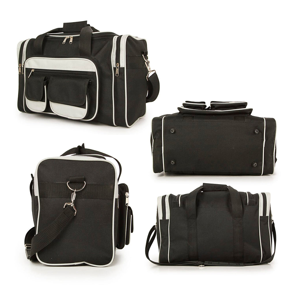 IW PU Travel Bag (Size 27x20x41 cm) - Black Light Grey