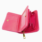 Leatherette Cat Small Purse - Fuchsia