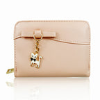 Leatherette Cat Small Purse - Light Pink