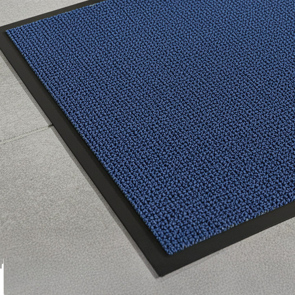 Machine Washable Anti Skid - Slip Large Door Mat (Size 120x60cm) - Blue