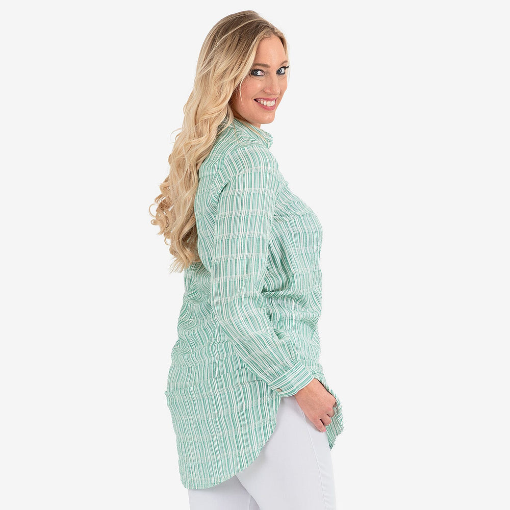 Stripe Long Shirt (Size - 8) - Green