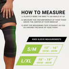 Green Drop Knee Compression Sleeve (Size - L-XL, 40-48cm) - Black