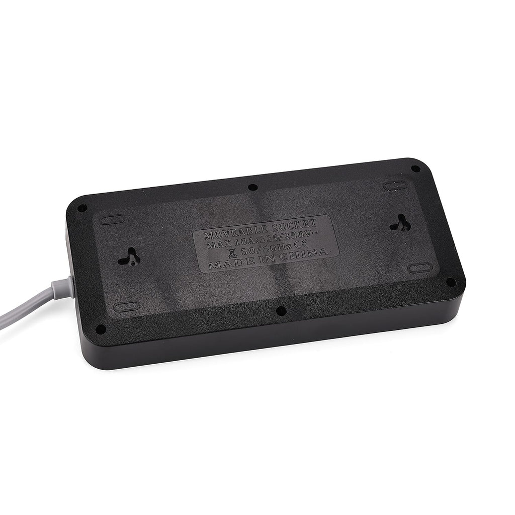 EVERY HOME MUST HAVE -- Multi-Functional 6 plug Socket with 3 USB Port and a type C port- 2 meter Cable (220-250V) - White