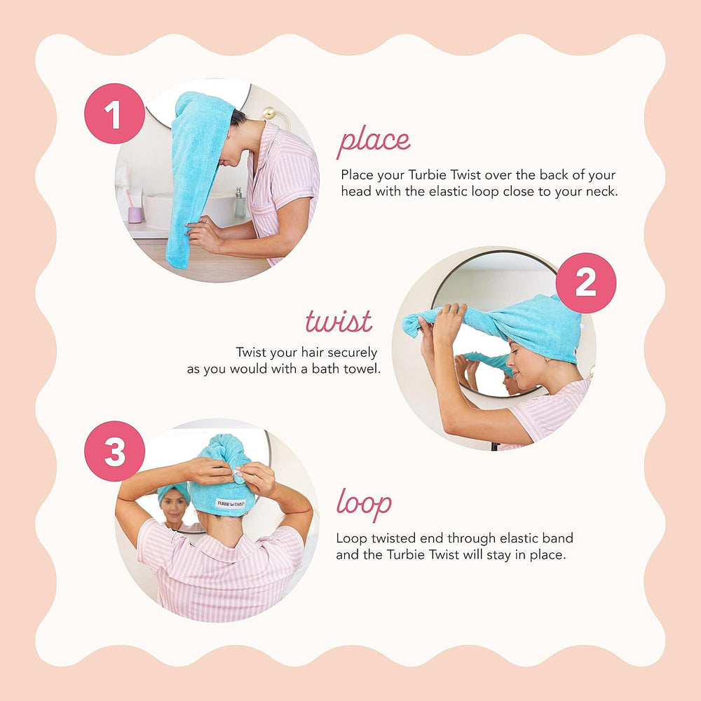 CLOSEOUT DEAL - Turbie Twist Hair Towel - Pack of 2