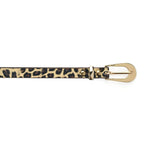 Classic Leather Suede Belt (Size M) - Leopard