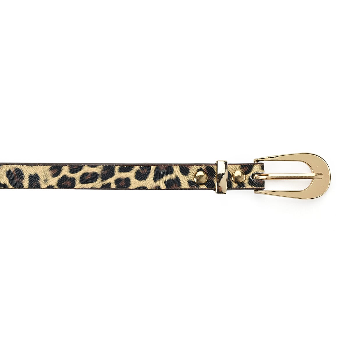 Classic Leather Suede Belt (Size M) - Leopard