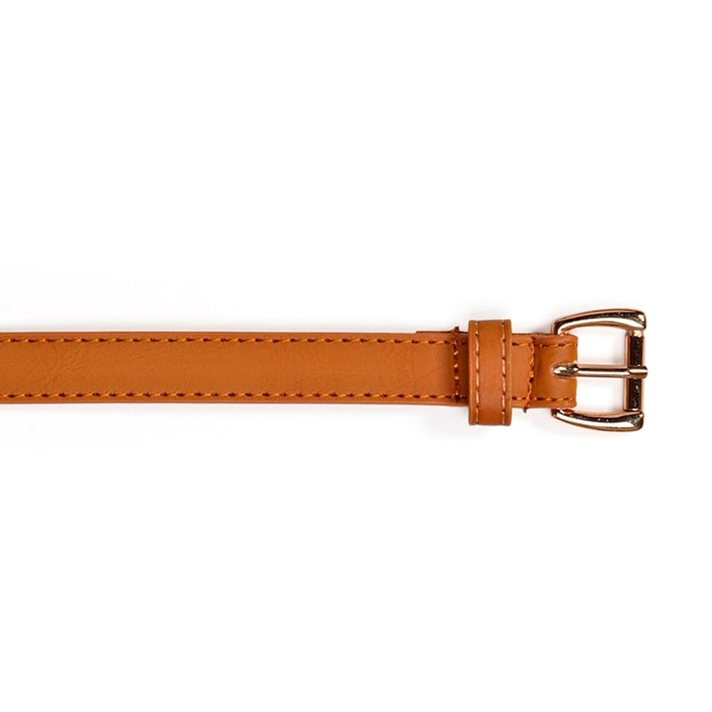 Classic Leather Suede Belt (Size M) - Orange