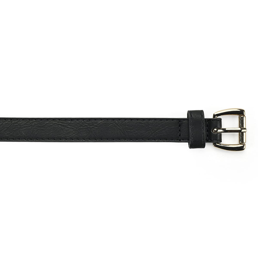 Classic Leather Suede Belt (Size XL) - Black