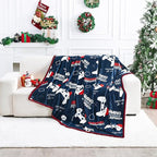 Game Christmas Blanket (Size 230 x 150Cm) - Navy