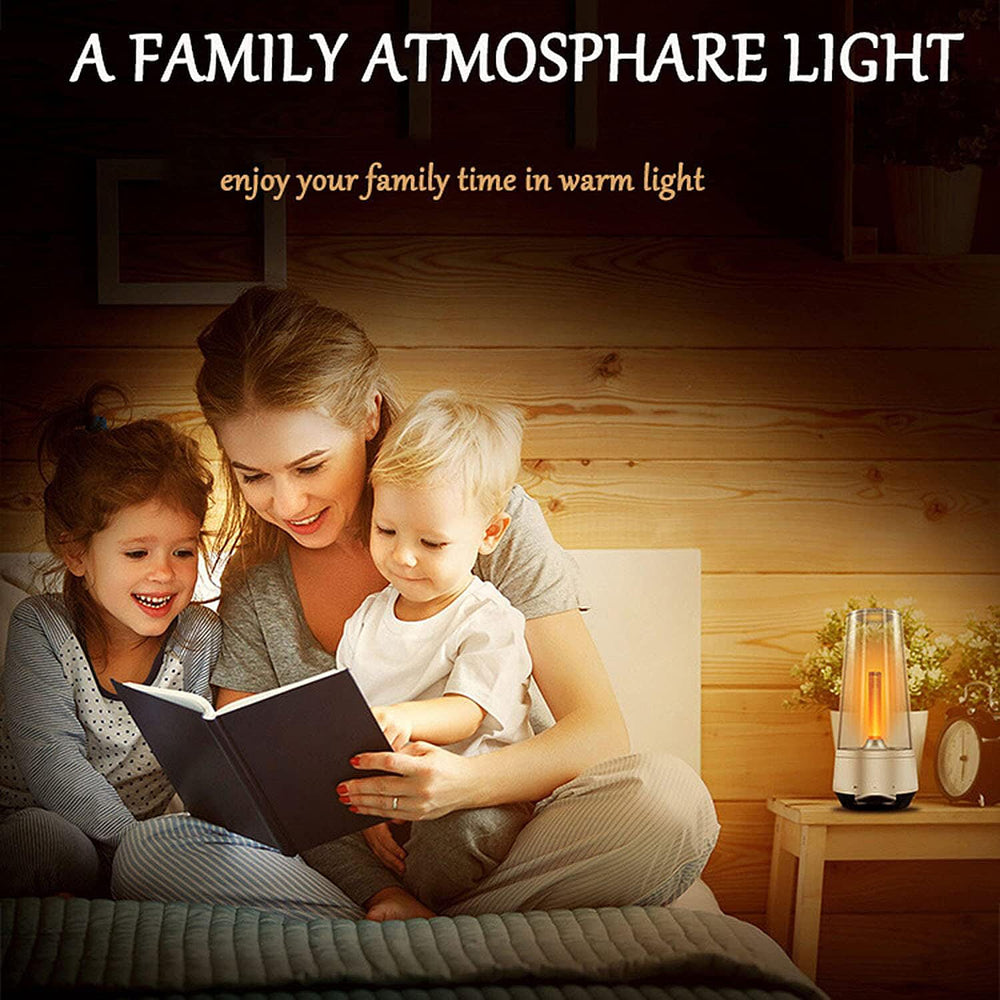 Hybrid Ambiance Speaker with Candle Effect LED Lighting - Grey