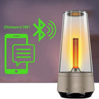 Hybrid Ambiance Speaker with Candle Effect LED Lighting - Grey