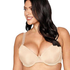 Valbonne Womens Pack Of 2 Padded Underwire T-Shirt Bra With Lace Detail (Size 40DD) - Beige - White