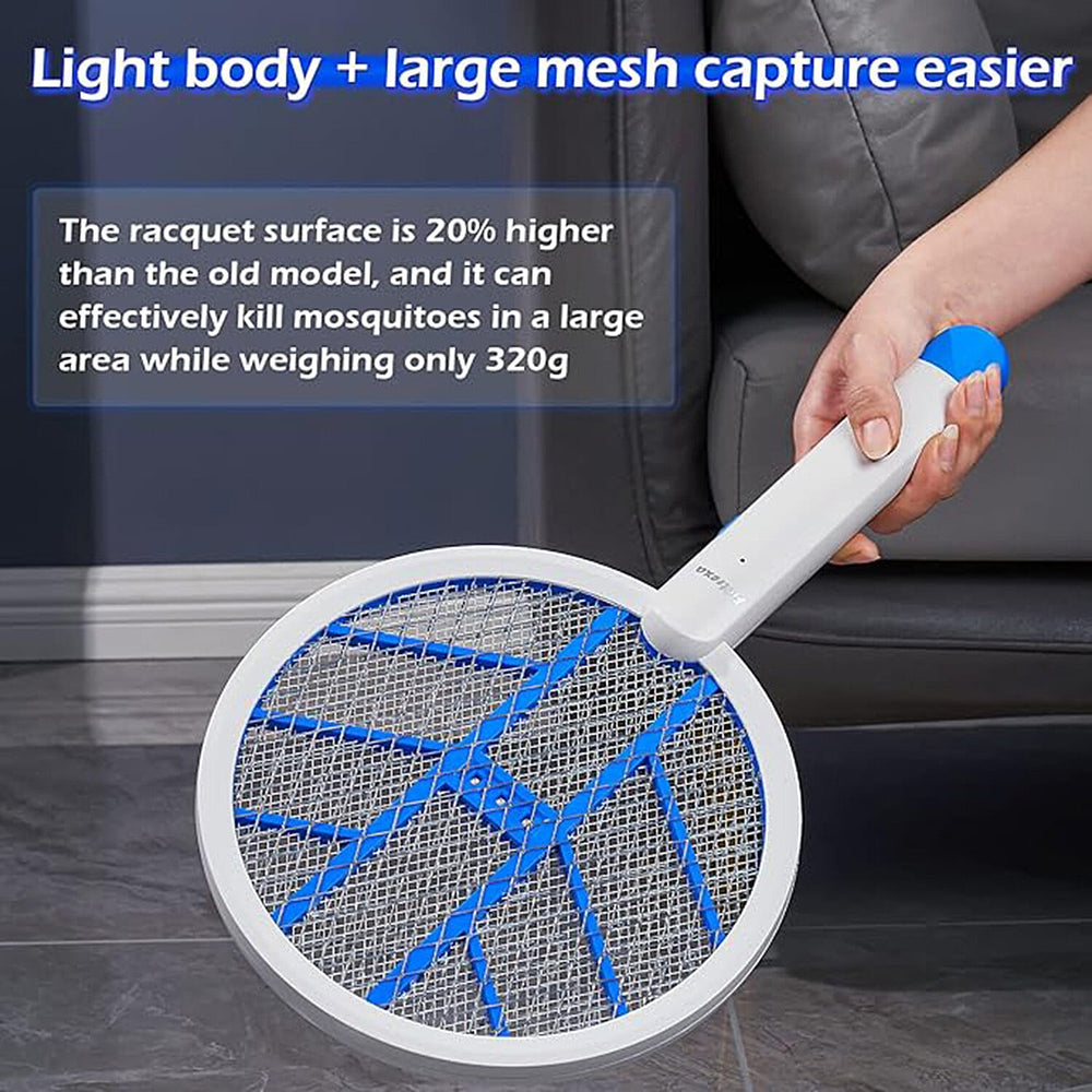 Fietrexa 2 in 1 Electric Fly Swatter and Bug Zapper - White